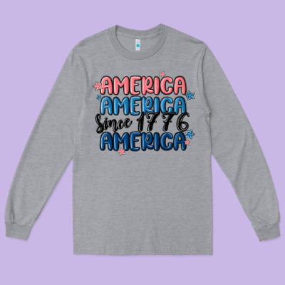 America Since 1776 Long Sleeve Tee Designed By Maliassmallbusiness