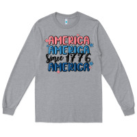 Heather Grey america since 1776 Long Sleeve Tee - MaliasSmallBusiness