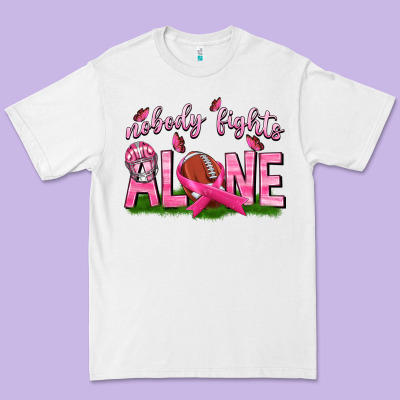 Football Nobody Fights Alone Premium Tee Designed By Texasbilliewilder