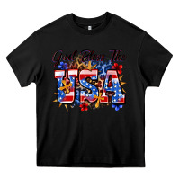 Black god bless the usa Heavy Core Tee - Zillion Design Studio
