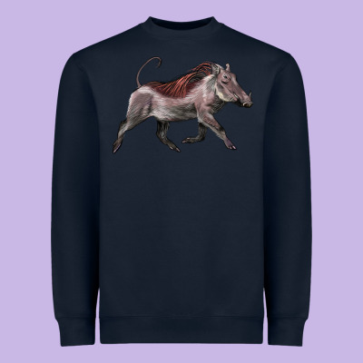 Warthog Illustrations Heavyweight Sweatshirt Designed By Lillyallendesigns