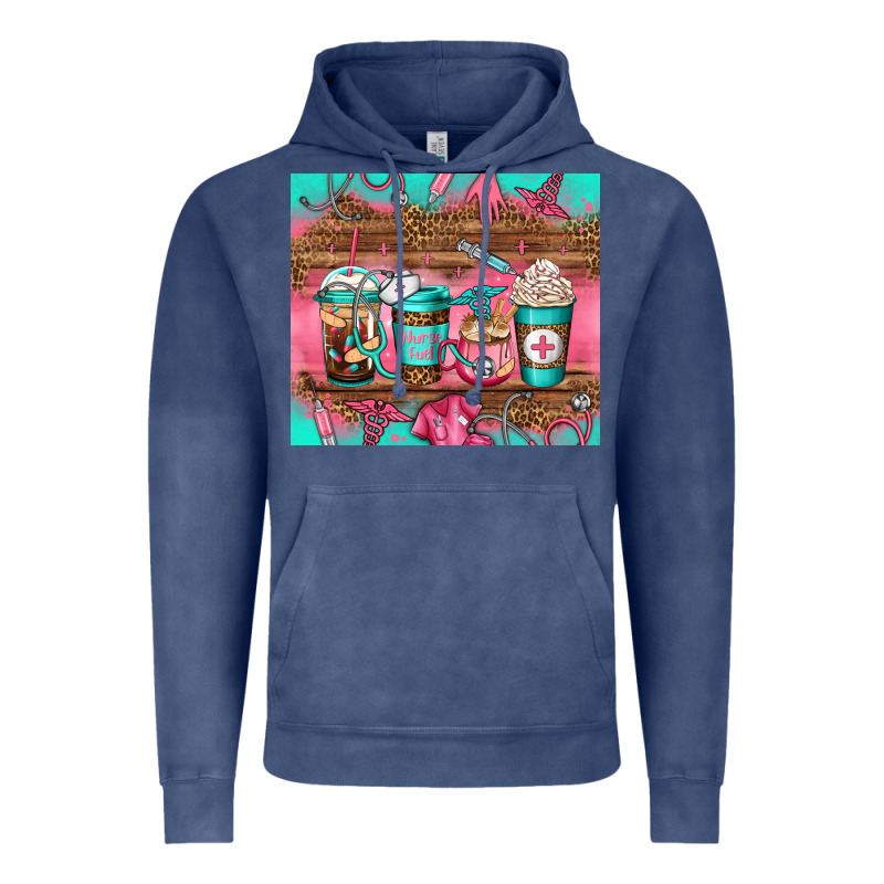Nurse Fuel Coffee Cups Vintage Hoodie by Jasminsmagicworld | Teevron