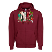 Burgundy NP Nurse Practitioner Christmas Zipper Hoodie - MaliasSmallBusiness