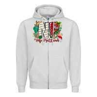 Dove Grey NP Nurse Practitioner Christmas Zipper Hoodie - MaliasSmallBusiness