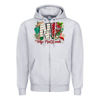 Heather Grey NP Nurse Practitioner Christmas Zipper Hoodie - MaliasSmallBusiness