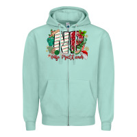 Seafoam NP Nurse Practitioner Christmas Zipper Hoodie - MaliasSmallBusiness