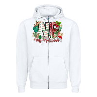 White NP Nurse Practitioner Christmas Zipper Hoodie - MaliasSmallBusiness