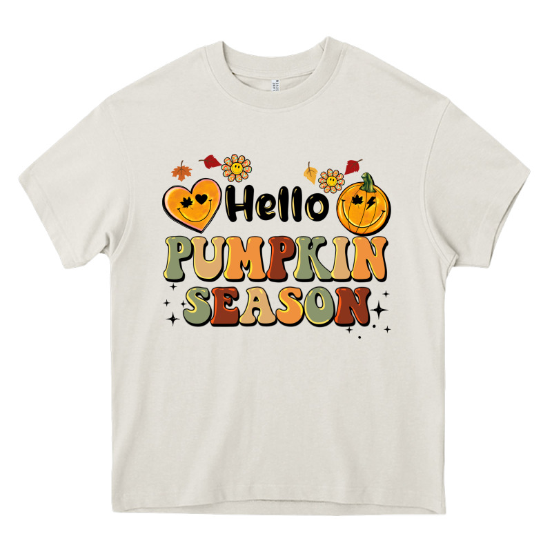 Hello Pumpkin Season Heavy Core Tee by BarkalooDesign | Teevron