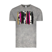 Cloud Rock cow , yellow and pink glitter brushstrokes Vintage Tee - AdoDesignShop
