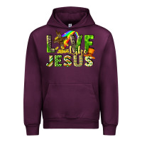 Mauve Wine Love like Jesus Urban Hoodie - CowGirlArtShop