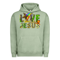 Pigment Oil Green Love like Jesus Urban Hoodie - CowGirlArtShop