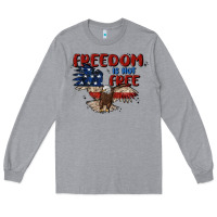 Heather Grey freedom is not free Long Sleeve Tee - MaliasSmallBusiness