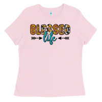 Bubblegum Pink blessed life Ladies Tee - Zillion Design Studio