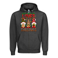 Charcoal Heather Just a girl who loves Christmas Zipper Hoodie - NancyCooperArtShop