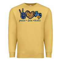 Antique Gold Peace Love Texas Premium Sweatshirt - Bettercallsaul