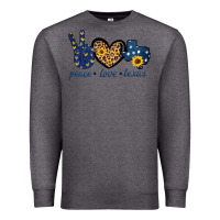 Charcoal Heather Peace Love Texas Premium Sweatshirt - Bettercallsaul