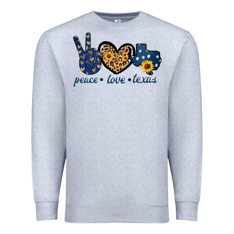 Peace Love Texas Premium Sweatshirt by Bettercallsaul | Teevron