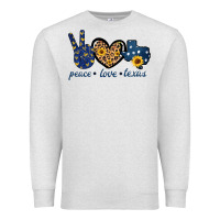 Oatmeal Heather Peace Love Texas Premium Sweatshirt - Bettercallsaul