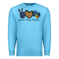 Ocean Blue Peace Love Texas Premium Sweatshirt - Bettercallsaul