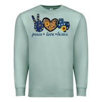 Seafoam Peace Love Texas Premium Sweatshirt - Bettercallsaul