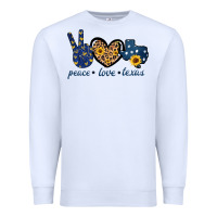 White Peace Love Texas Premium Sweatshirt - Bettercallsaul