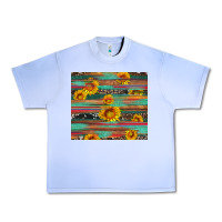 Grape Ice sunflower serape wood and cowhide Urban Heavy Tee - Artiststas