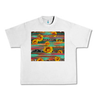 Lunar Rock sunflower serape wood and cowhide Urban Heavy Tee - Artiststas