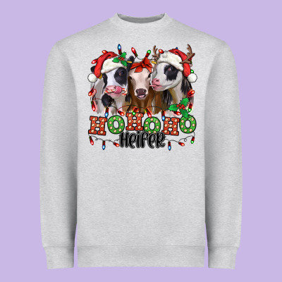 Ho Ho Ho Heifer Christmas Heifers Heavyweight Sweatshirt Designed By Jasminsmagicworld