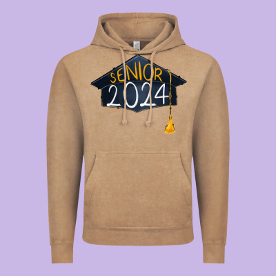 Senior 2024 Graduation Vintage Hoodie Designed By Ranaportraitstore