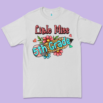 Little Miss Fifth Grade Premium Tee Designed By Ranaportraitstore
