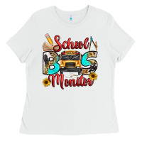White school bus monitor Ladies Tee - texasbilliewilder