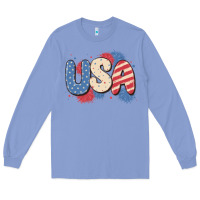 Colony Blue usa Long Sleeve Tee - MaliasSmallBusiness