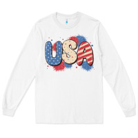 White usa Long Sleeve Tee - MaliasSmallBusiness