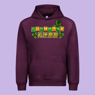 St. Patrick's Shamrock Farm Urban Hoodie Designed By Cowgirlartshop