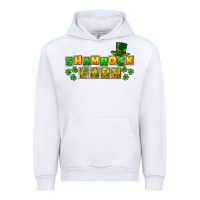 White St. Patrick's Shamrock farm Urban Hoodie - CowGirlArtShop