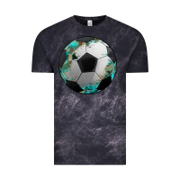 Cloud Black western sport soccer camouflage turquoise pattern Vintage Tee - Artiststas