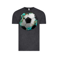 Vintage Black western sport soccer camouflage turquoise pattern Vintage Tee - Artiststas