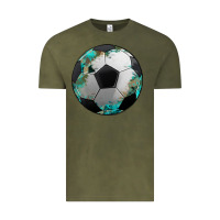 Vintage Olive western sport soccer camouflage turquoise pattern Vintage Tee - Artiststas