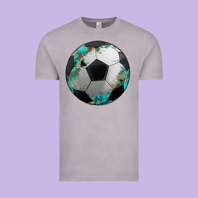 Western Sport Soccer Camouflage Turquoise Pattern Vintage Tee Designed By Artiststas