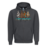 Smoke Happy Holidays Trees Zipper Hoodie - MaliasSmallBusiness