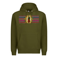 Army Green lady of Guadalupe  sunflower Premium Hoodie - JahusDesignShop