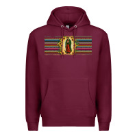 Burgundy lady of Guadalupe  sunflower Premium Hoodie - JahusDesignShop