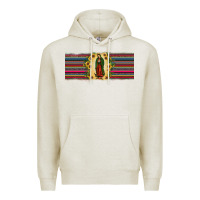 Oatmeal Heather lady of Guadalupe  sunflower Premium Hoodie - JahusDesignShop