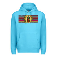 Ocean Blue lady of Guadalupe  sunflower Premium Hoodie - JahusDesignShop