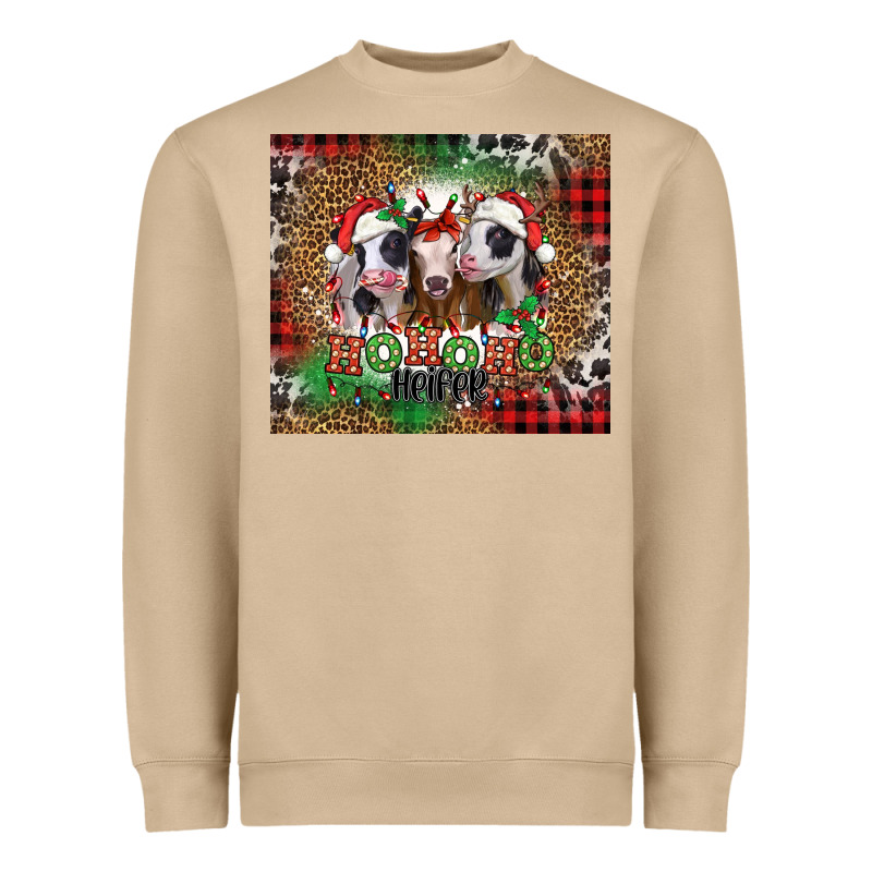 Ho Ho Ho Heifer Christmas Heifers Heavyweight Sweatshirt by Jasminsmagicworld | Teevron