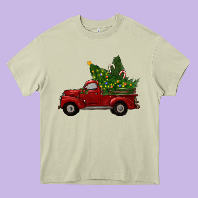 Christmas Trees With Truck Heavy Core Tee Designed By Ranaportraitstore