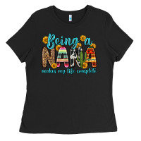 Black being a nana makes my life complete Ladies Tee - Zillion Design Studio