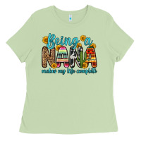 Matcha being a nana makes my life complete Ladies Tee - Zillion Design Studio