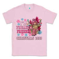 Bubblegum Pink i'm freakin freezin christmas 2023 Classic Tee - NancyCooperArtShop