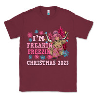 Burgundy i'm freakin freezin christmas 2023 Classic Tee - NancyCooperArtShop